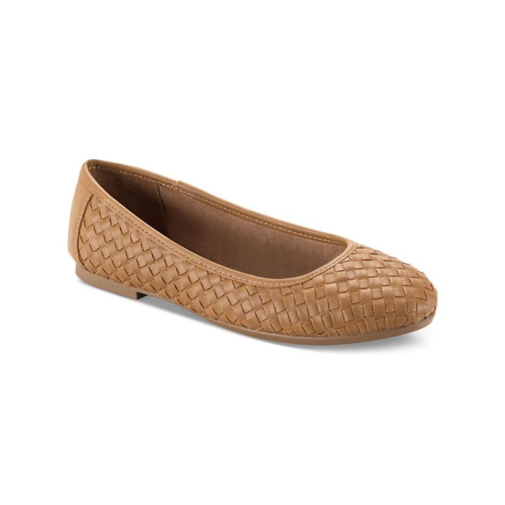 STYLE & COMPANY Womens Brown Woven Ariinn Round Toe Slip On Ballet Flats 6.5 M